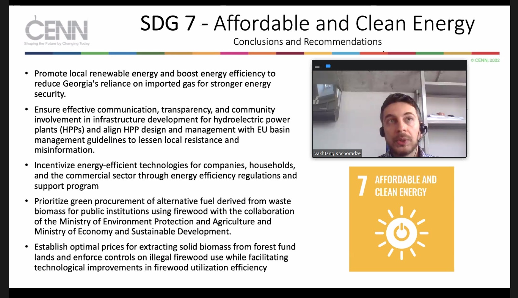 CENN-მა SDG 6-სა და SDG 7-ზე საქართველოს წინსვლა და გამოწვევები წარადგინა